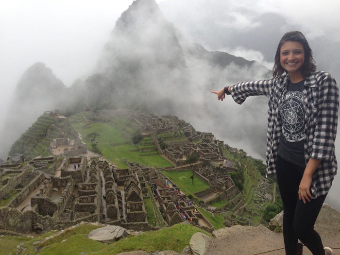 Machu Pichu com neblina
