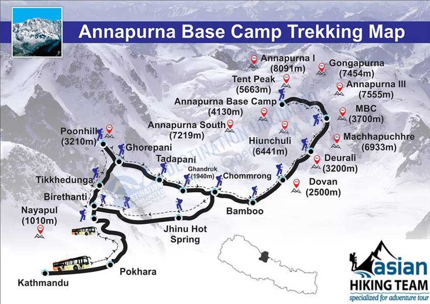 mapa Annapurna 